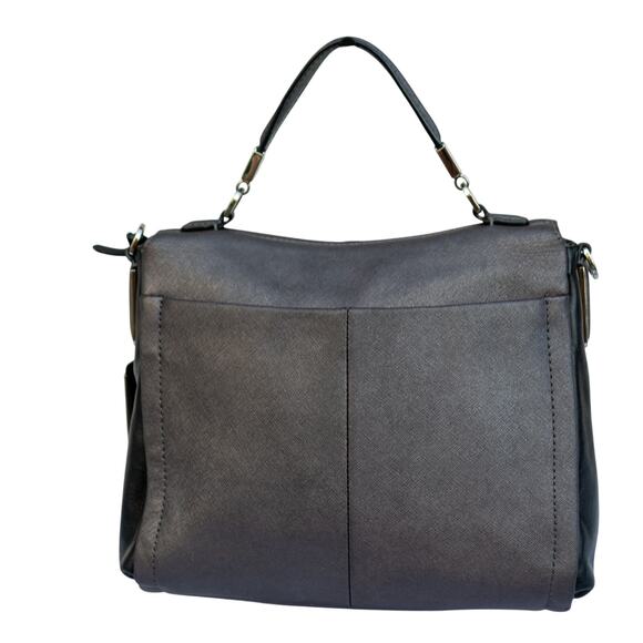 COACH 26274  Madison Small Sadie Flap Gray Saffiano Leather Satchel - Picture 3 of 7